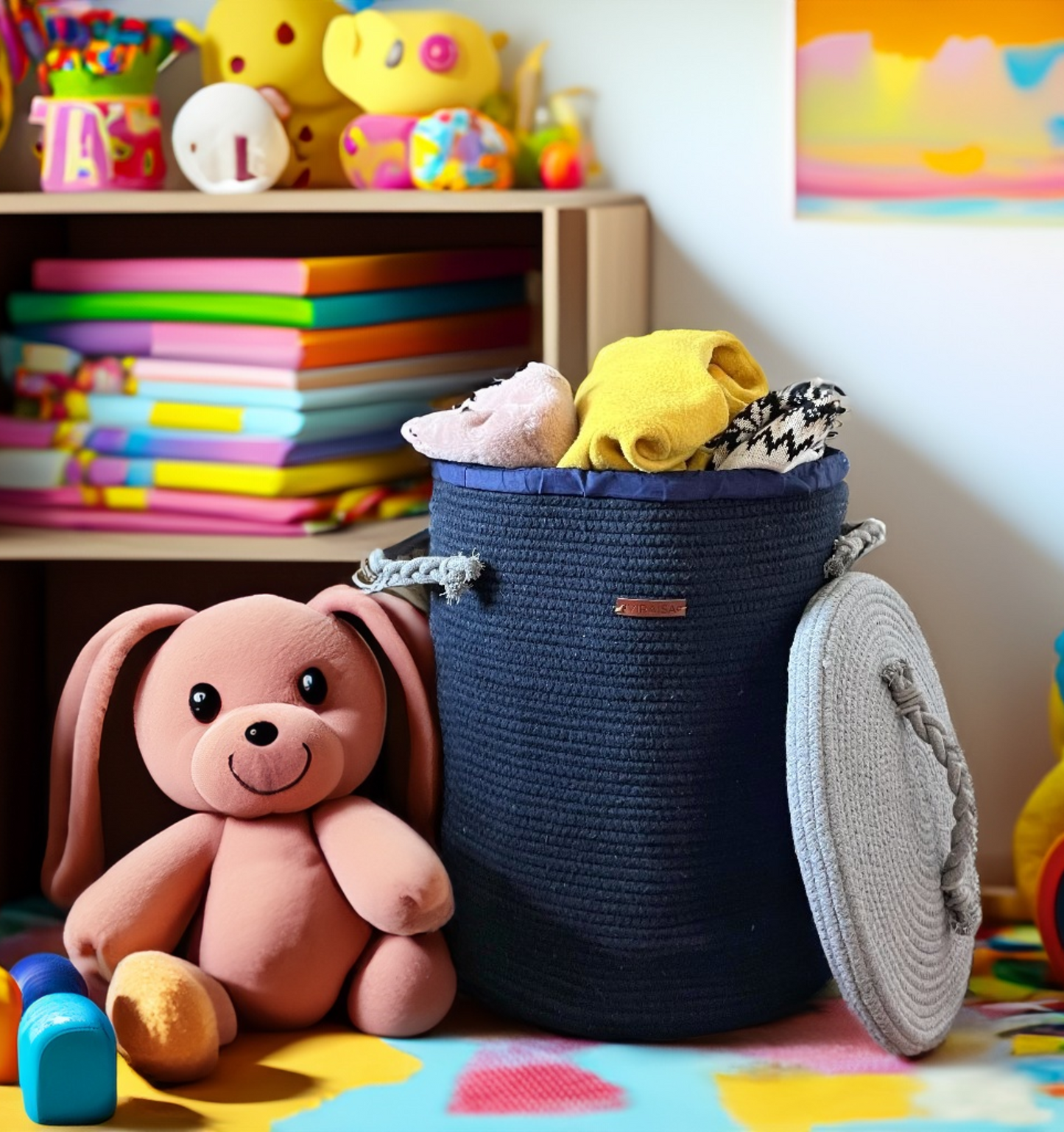 PetalPlush Floral Laundry Hamper