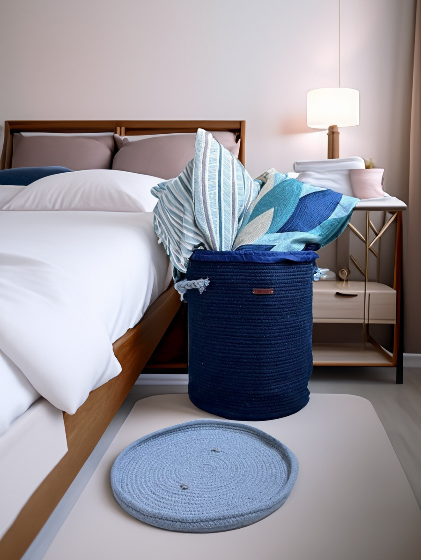 PetalPlush Floral Laundry Hamper