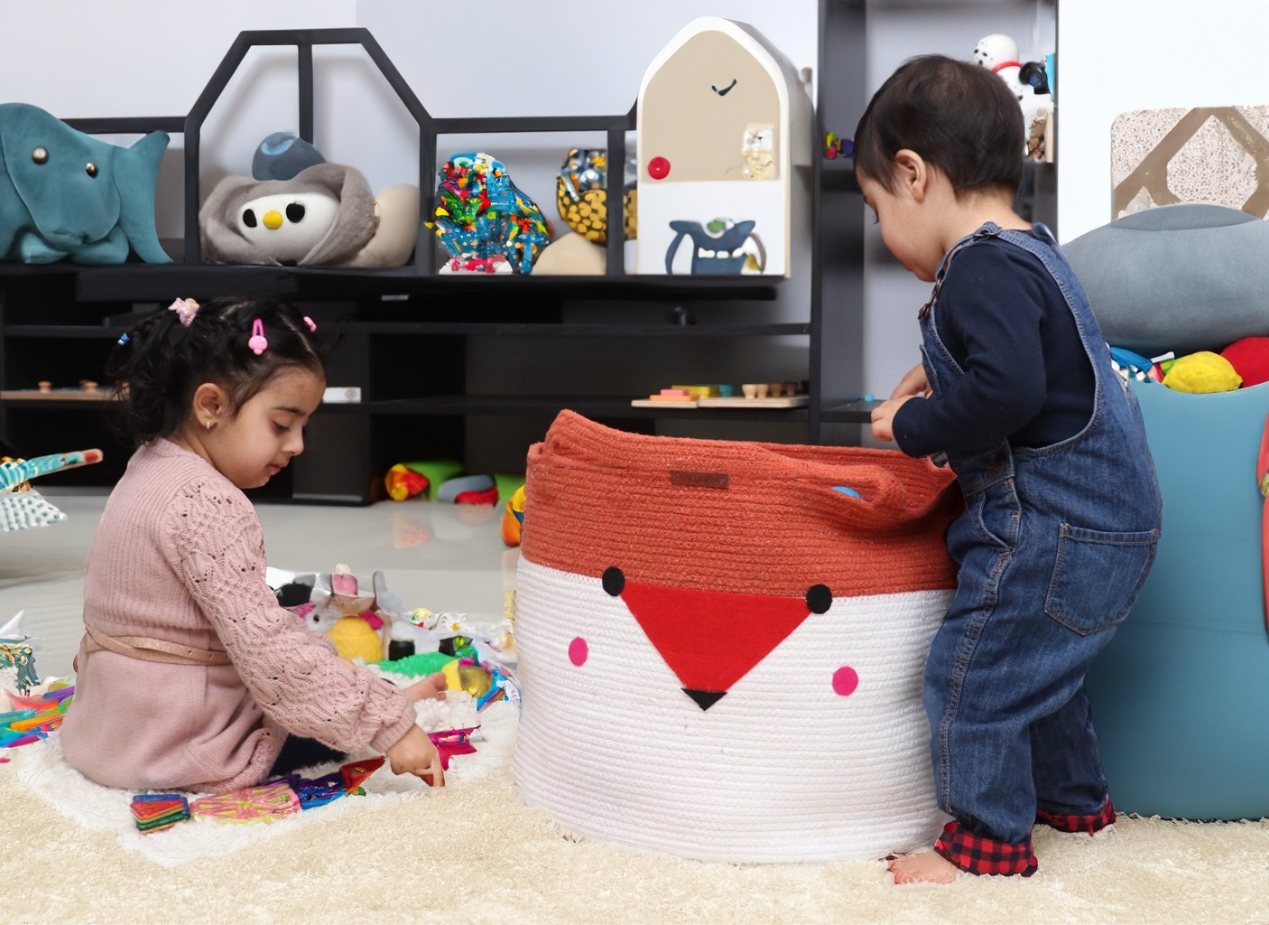 WhimsiFox Cotton Kids Basket