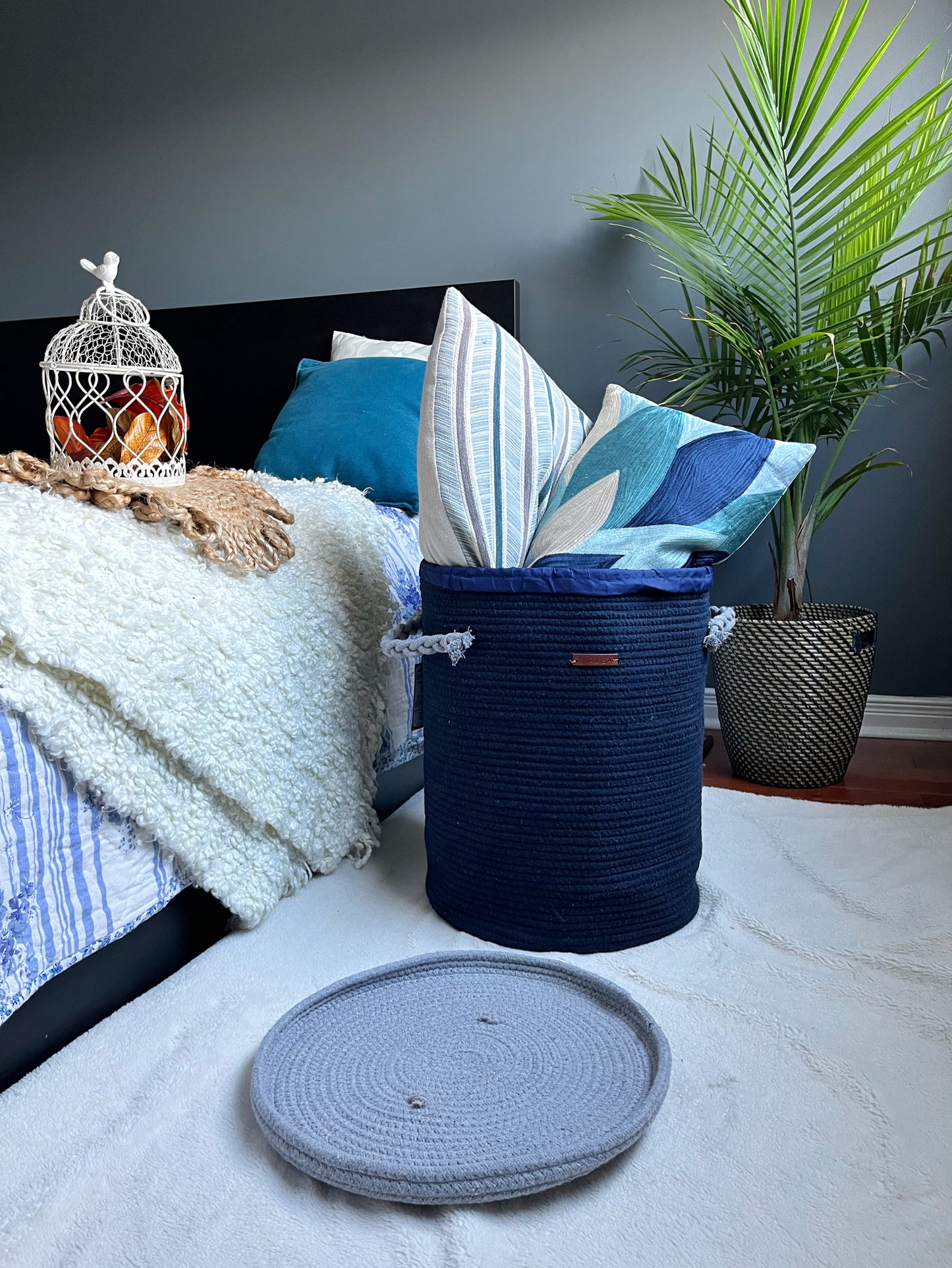 PetalPlush Floral Laundry Hamper