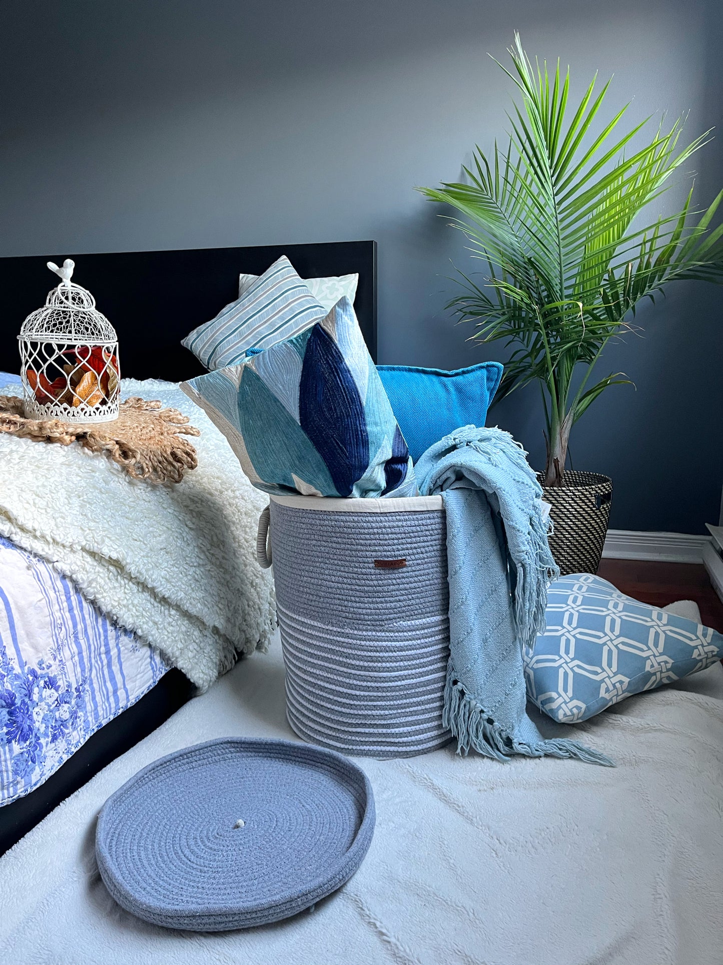 AquaBreeze Coastal Laundry Hamper