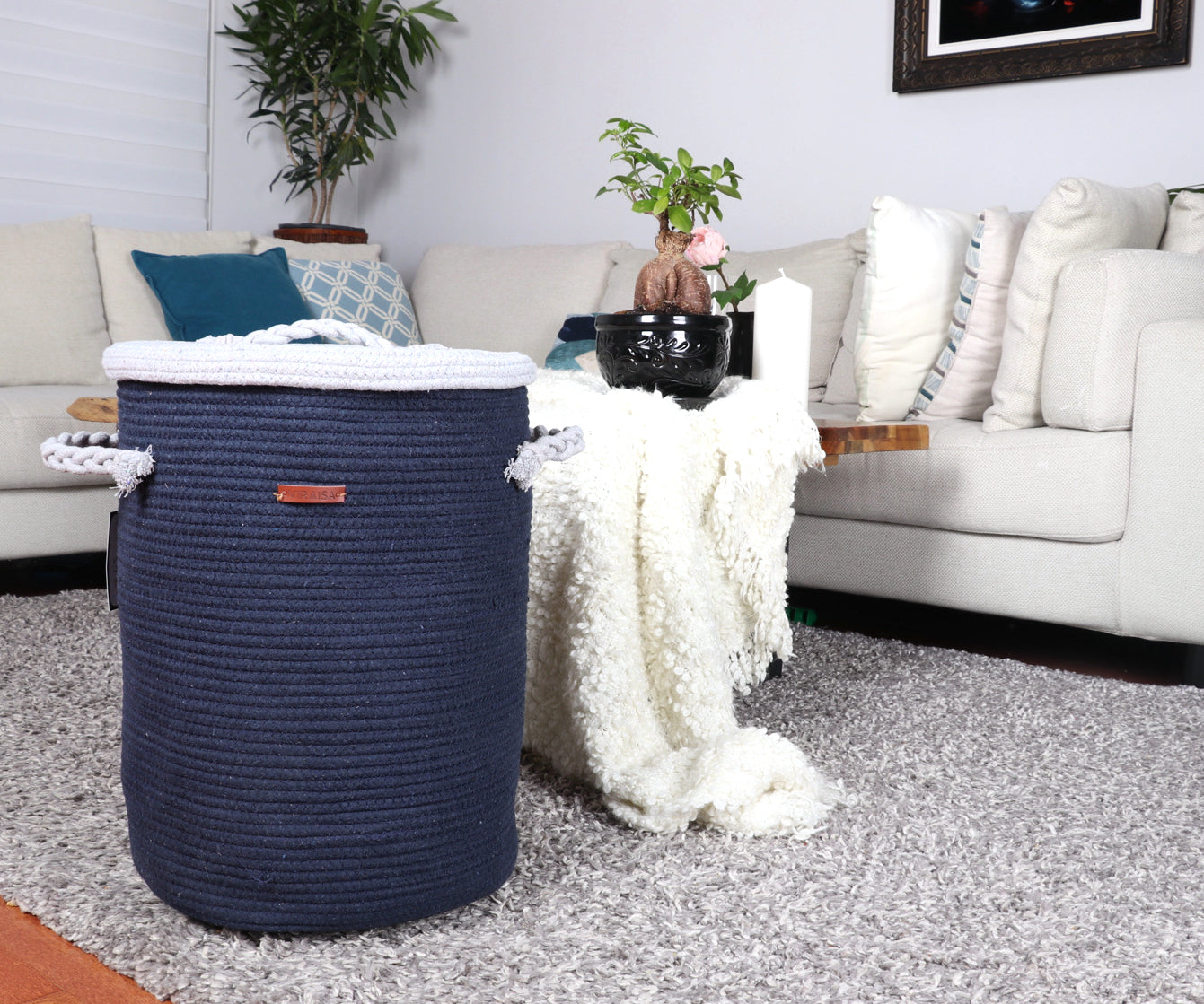 PetalPlush Floral Laundry Hamper
