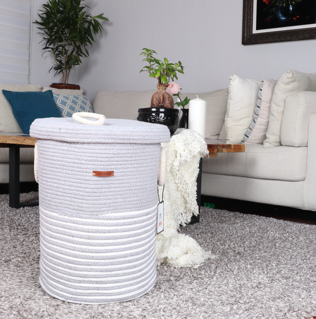 AquaBreeze Coastal Laundry Hamper