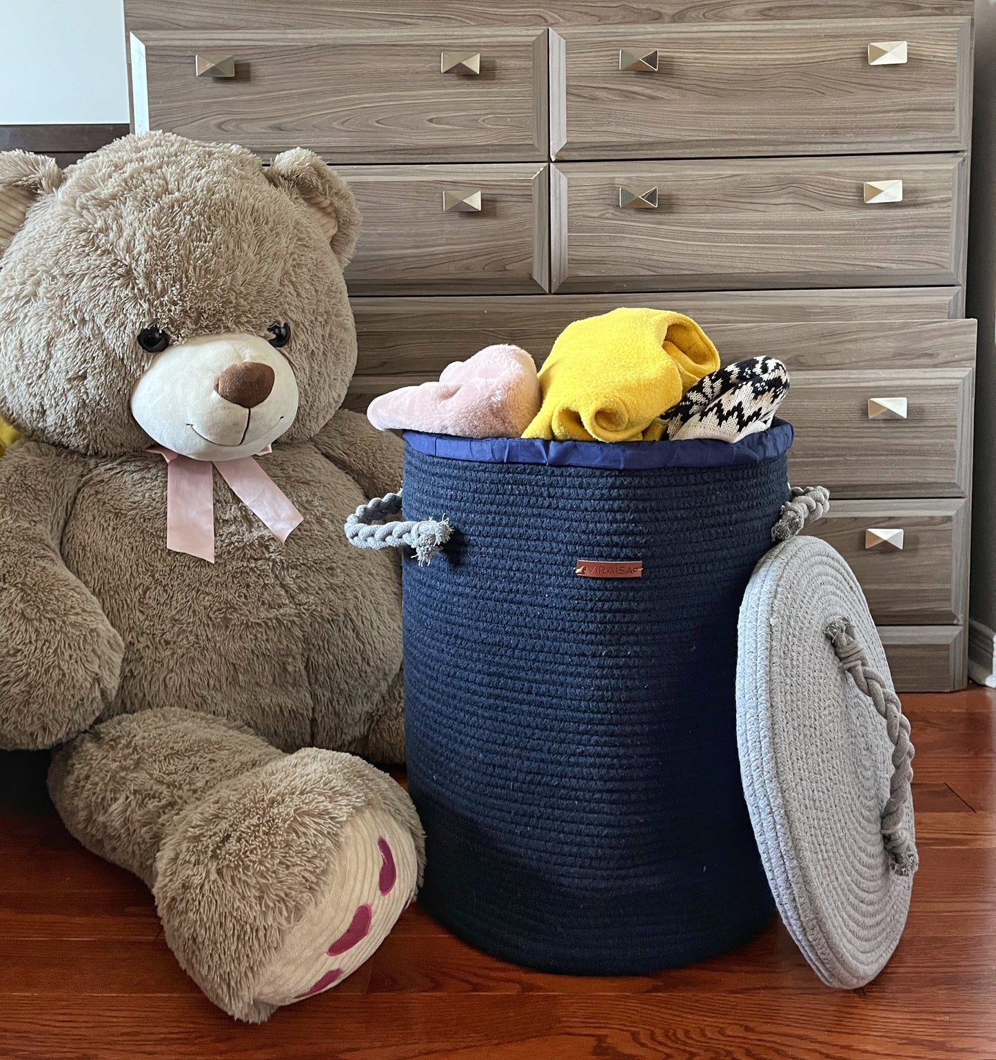 PetalPlush Floral Laundry Hamper